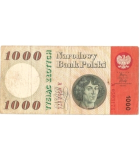 1000 zł 1965, Kopernik, seria A, stan 3/3-