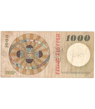 1000 zł 1965, Kopernik, seria B, stan 3/3-