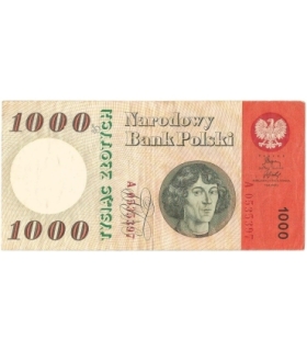 1000 zł 1965, Kopernik, numeracja A 0535397, stan 3