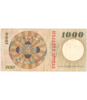 1000 zł 1965, Kopernik, numeracja A 0535397, stan 3