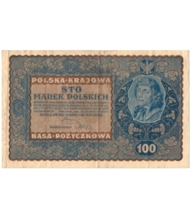 100 marek polskich (PKKP), rok 1919, stan 3-, III seria R