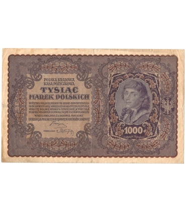 1000 marek polskich 1919, I seria AS, stan 3