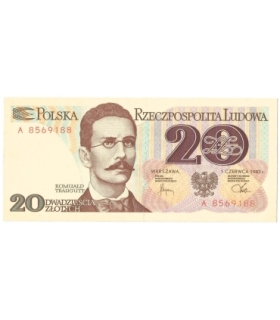 20 zł, Romuald Traugutt, 1982, seria A, 2+