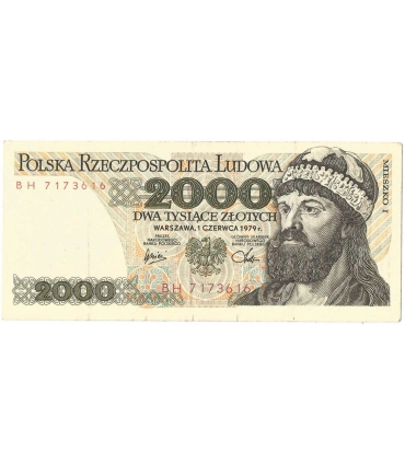 2000 zł Mieszko i Chrobry, 1979, seria BH, stan 3