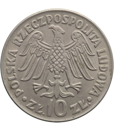 10 zł Kazimierz Wielki - napis wklęsły, 1964