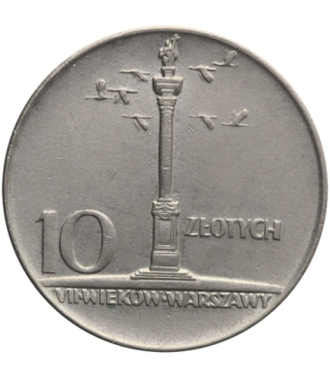 10 złotych Mała kolumna, 1966, stan 1-