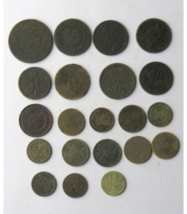 Lot 21 szt Rosja, carskie miedziane kopiejki
