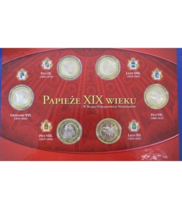 Wielcy Papieże w historii kościoła zestaw 6 medali w etui