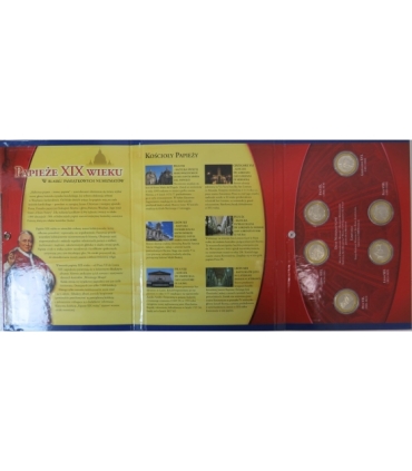 Wielcy Papieże w historii kościoła zestaw 6 medali w etui