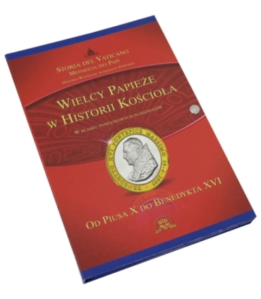 Wielcy Papieże w historii kościoła zestaw 10 medali w etui