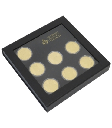 Kolekcja Jagiellonowie - 7 szt. + etui, srebro Ag925, 7 x 14,14g