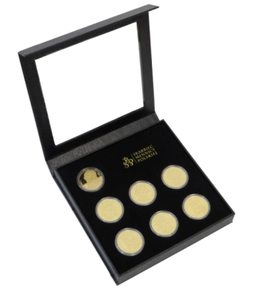 Kolekcja Polska Królewska - 7 szt. + etui, srebro Ag925, 7 x 14,14g