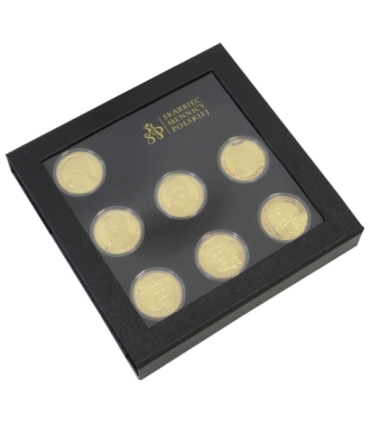 Kolekcja Królowie Elekcyjni - 7 szt. + etui, srebro Ag925, 7 x 14,14g