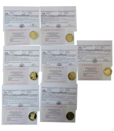 Kolekcja Królowie Elekcyjni - 7 szt. + etui, srebro Ag925, 7 x 14,14g