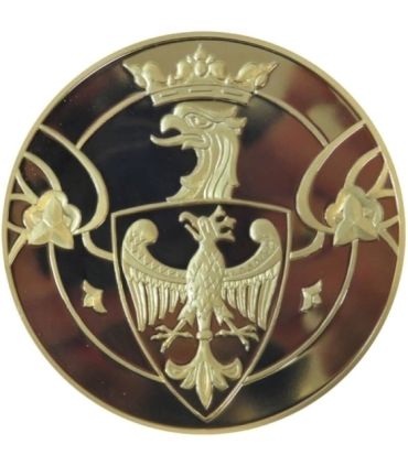 Medal w etui Marszałek Józef Piłsudski, 340g, 89mm, platerowany złotem