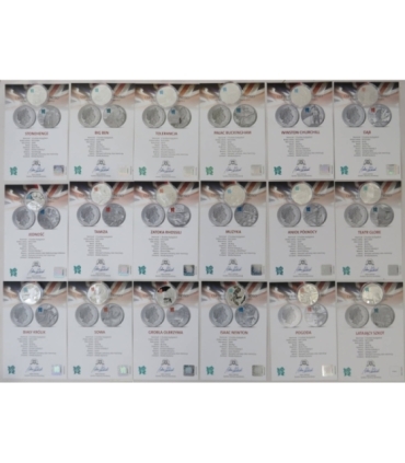 Royal Mint Celebration of Britain 18 szt. x 5 funtów, Srebro Ag925, 28,28g