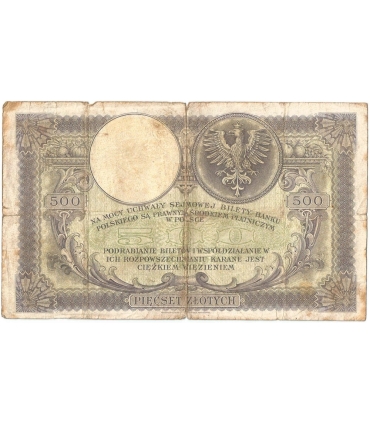 500 zł Kościuszko 1919, seria. SA., stan 4