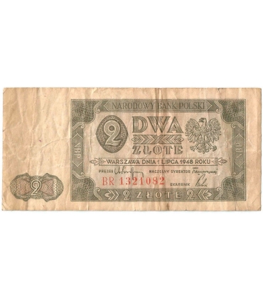 2 zł 1948, seria BR, stan 3-