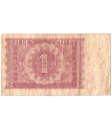 Banknot 1 złoty 1946 rok - stan 4-
