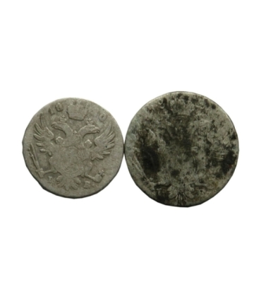 Lot: Królestwo Kongresowe, 5 groszy + 10 groszy, stan 5-6