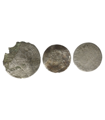 Zestaw 3 monet do identyfikacji, srebro, stan 6