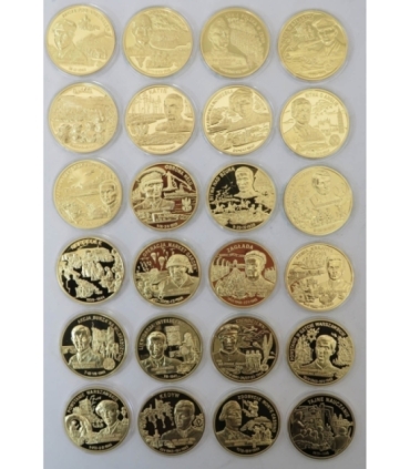 Polacy na frontach II wojny światowej, 24 szt. w drewnianej kasecie, certyfikaty