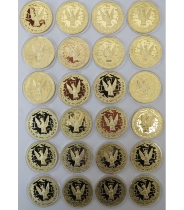 Polacy na frontach II wojny światowej, 24 szt. w drewnianej kasecie, certyfikaty