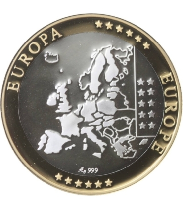 Medal wspólna waluta euro - Słowenia - 20g Ag999