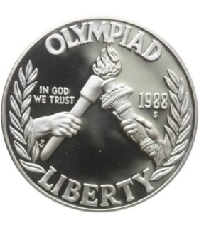 USA 1 dolar, 1988, Igrzyska XXIV Olimpiady, Seul 1988, srebro