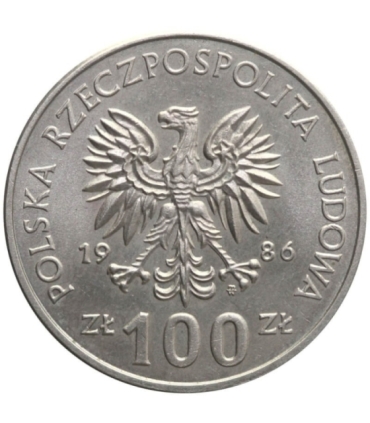 100 zł Władysław I Łokietek, 1986, piękna, wyselekcjonowana