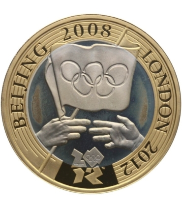 Wielka Brytania 2 funty, 2008 Ceremonia przekazania organizacji Igrzysk