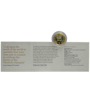 Wielka Brytania 2 funty, 2008 Ceremonia przekazania organizacji Igrzysk