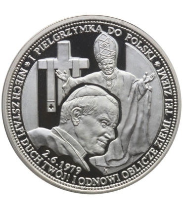 Polska, medal Pierwsza pielgrzymka do Polski, srebro certyfikat