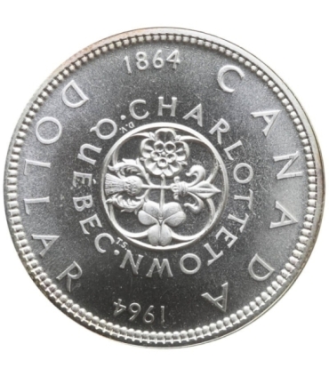 Kanada 1 Dolar 1964 - Quebec, srebro, certyfikat