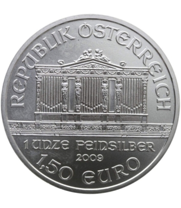 Austria 1,5 Euro 2008 Filharmonicy wiedeńscy, srebro, 1oz, stan 1