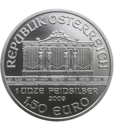 Austria 1,5 Euro 2009 Filharmonicy wiedeńscy, srebro, 1oz, stan 1