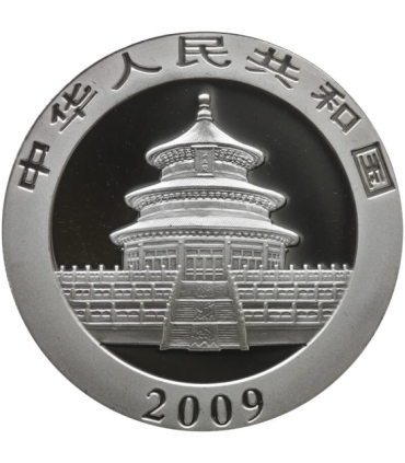 Chiny 10 YUANÓW 2008 Panda 1 uncja Ag 999