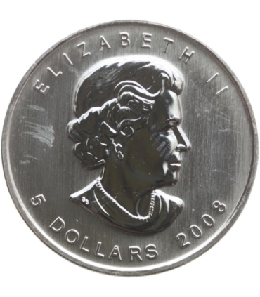 Kanada 5 dolarów Liść klonowy, 2008, Ag999, 1OZ