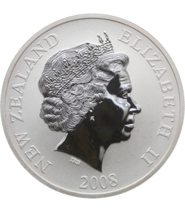 Nowa Zelandia, 1 dolar Ptak Kiwi 2008 Ag 999, certyfikat