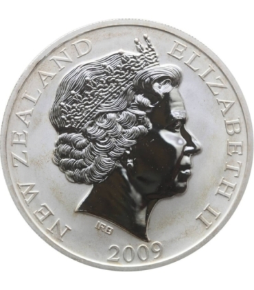 Nowa Zelandia, 1 dolar Ptak Kiwi 2009 Ag 999, certyfikat