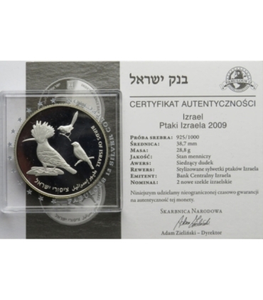 Izrael 2 nowe szekle izraelskie 2009 Ptaki Izraela