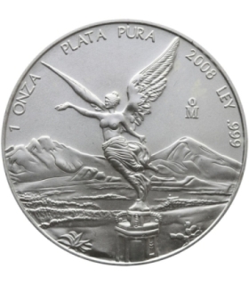 Meksyk 1 onza Libertad 2008, Anioł Wolności, 1Oz, Ag999