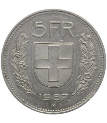 Szwajcaria 5 franków, 1967, stan 3+
