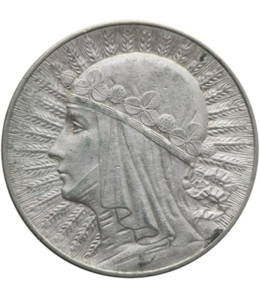 5 złotych głowa kobiety 1933, stan 2/2+