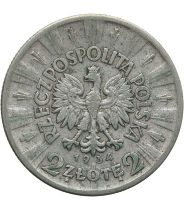 2 złote, Józef Piłsudski, 1934 stan 3