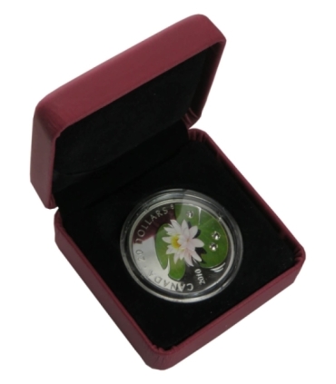 Kanada 20 dolarów, 2010 Dzikie kwiaty - lilia wodna, srebro Ag999