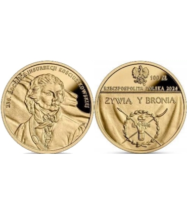 100 zł 230. rocznica insurekcji kościuszkowskiej, 2024, złoto Au900