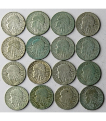 LOT 16 x 2 złote głowa kobiety 1932-1934