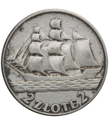 2 złote Żaglowiec 1936, stan 2