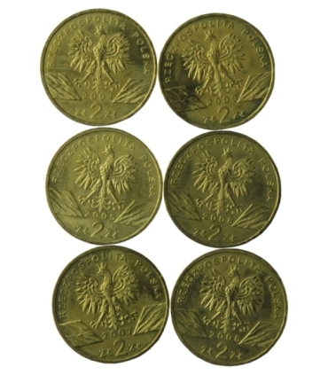 Lot: 6 x 2 zł GN, Zwierzęta